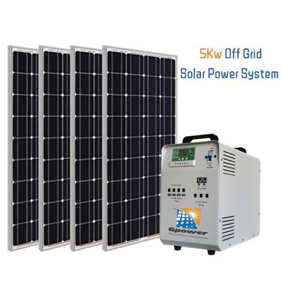 ชุดระบบพลังงานแสงอาทิตย์ภายในบ้าน DIY ISO 5000 วัตต์ 6 อินพุต